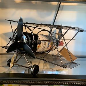 Metal airplane wine bottle holder ! NWT